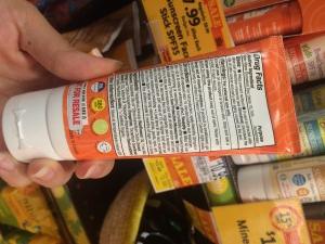back side of Badger organic sunscreen