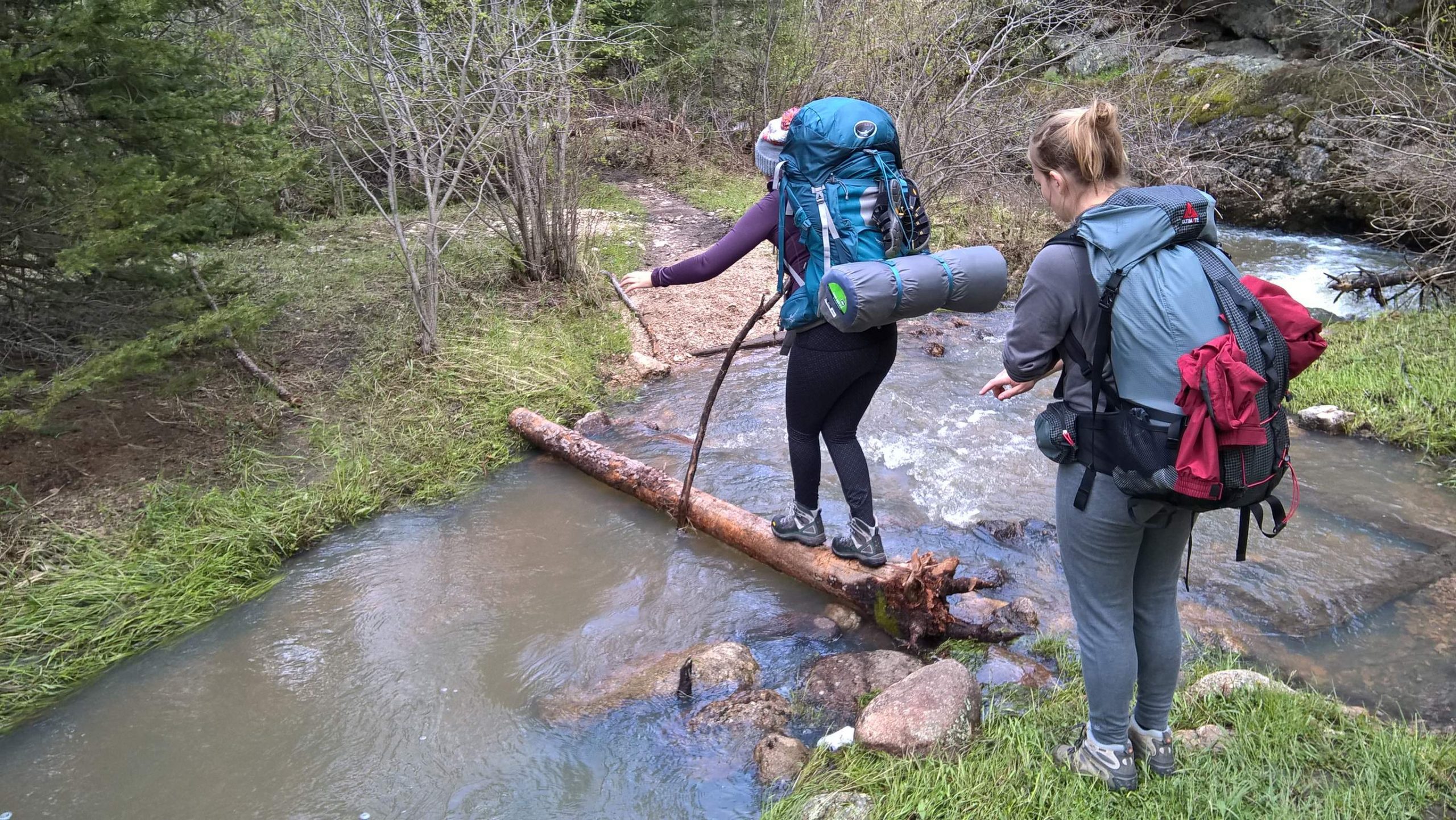 Hikers wearing long pants and boots to prevent tick bites