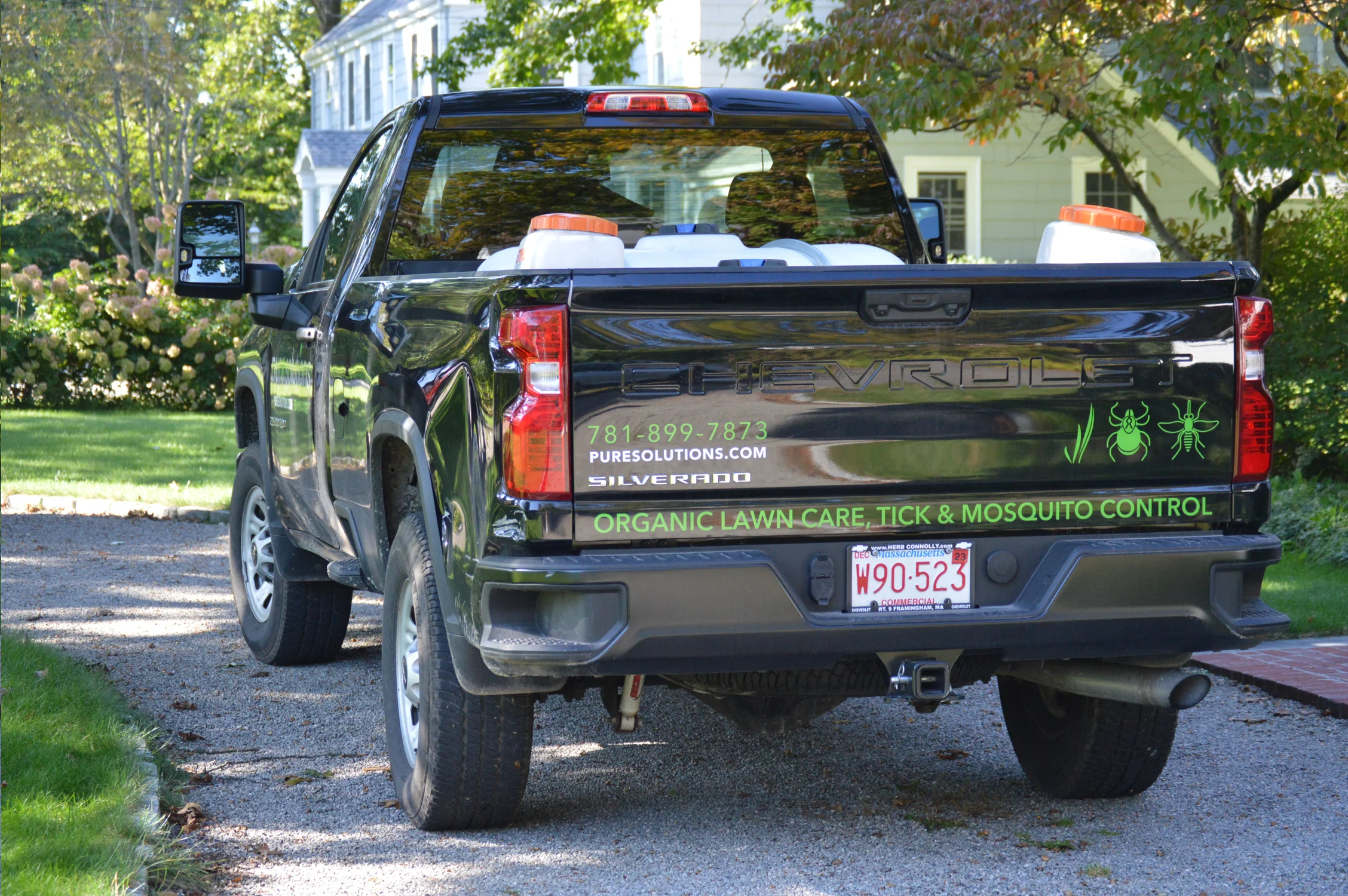 Pure Solutions truck in a driveway